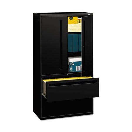 Hon HON, 700 SERIES LATERAL FILE WITH STORAGE CABINET, 36W X 18D X 64.25H, BLACK 785LSP